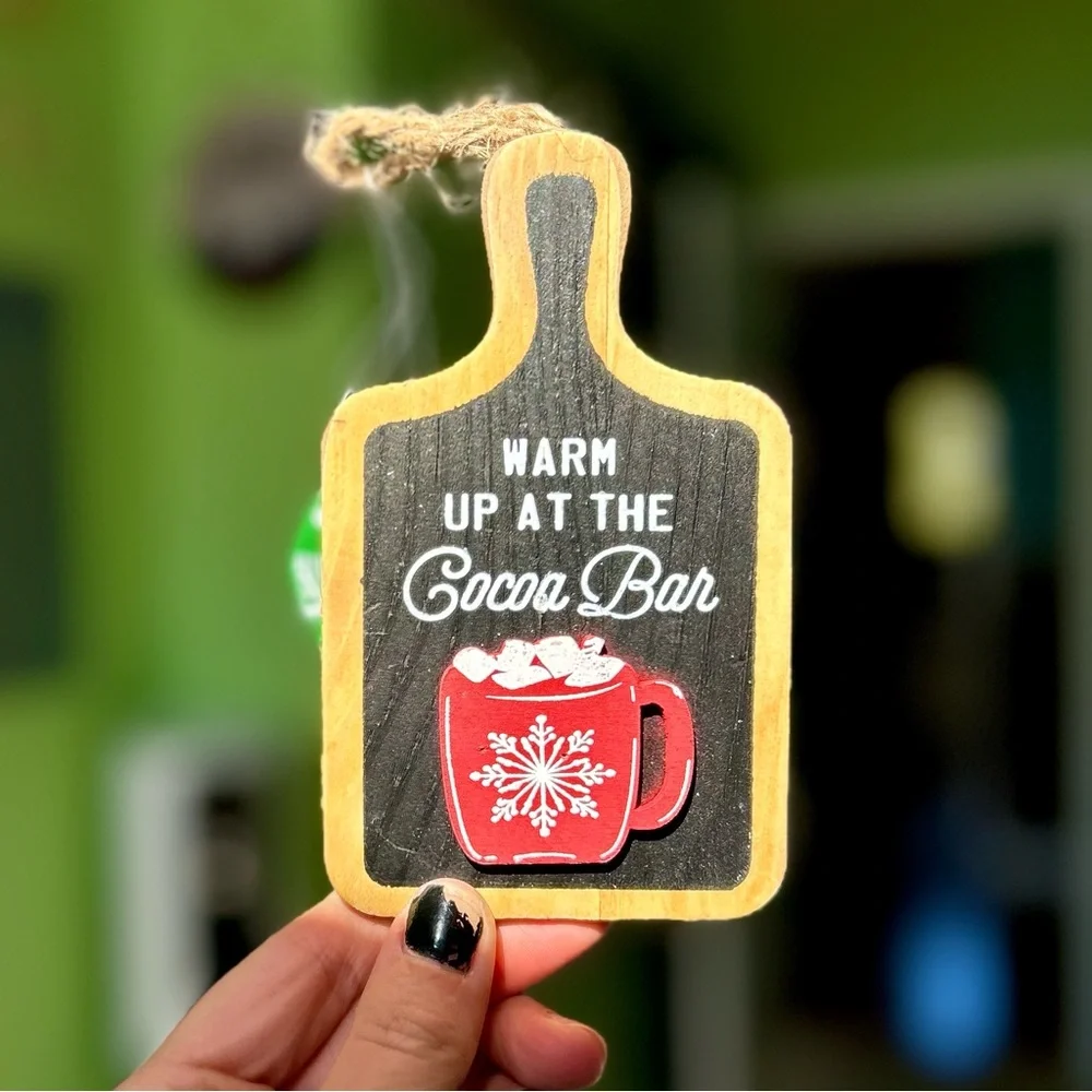 Christmas Festive Cocoa Bar & Bakery Cutting Boards Set of 2 Ornament Wall Decor